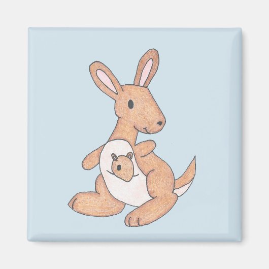 Kangaroo en Joey Magneet (Voorkant)