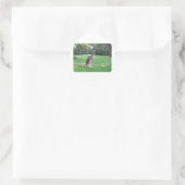 Kangaroo en Joey Ronde Sticker (Tas)