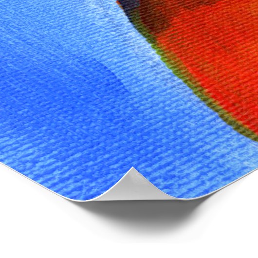 Kangaroo face whimsical poster (Hoek)