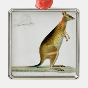 Kangaroo, gegraveerd door Coutant Metalen Ornament