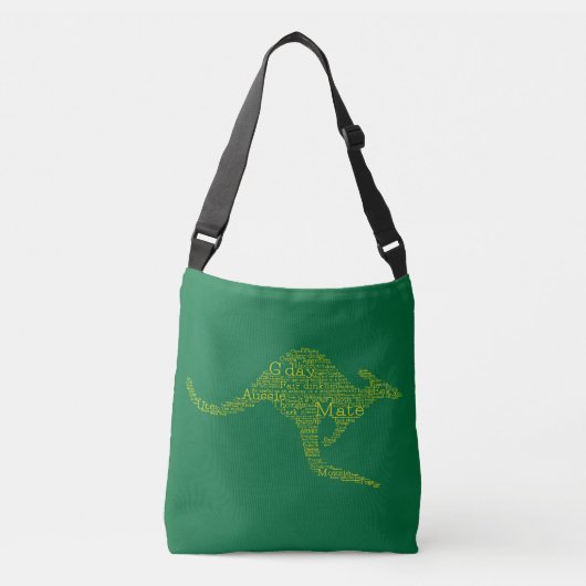 Kangaroo gemaakt van Australische slang Crossbody Tas (Voorkant)