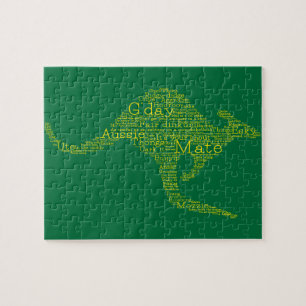 Kangaroo gemaakt van Australische slang Legpuzzel