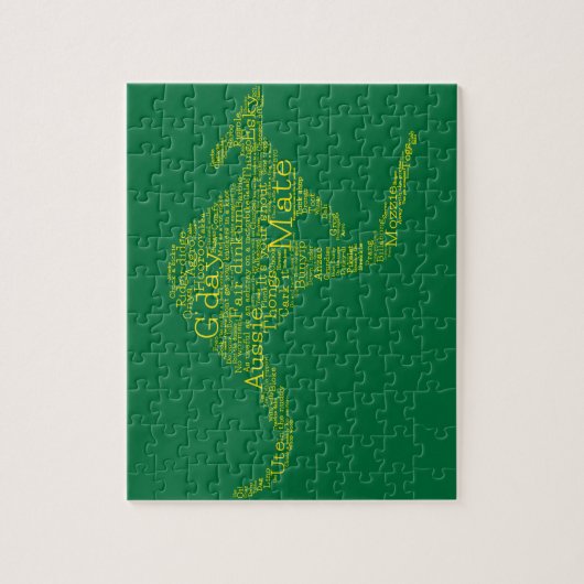 Kangaroo gemaakt van Australische slang Legpuzzel (Verticaal)