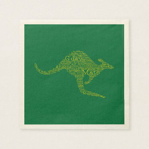 Kangaroo gemaakt van Australische slang Servetten