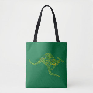 Kangaroo gemaakt van Australische slang Tote Bag