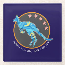 kangaroo glazen onderzetter