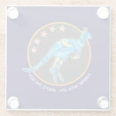 kangaroo glazen onderzetter (Achterkant)