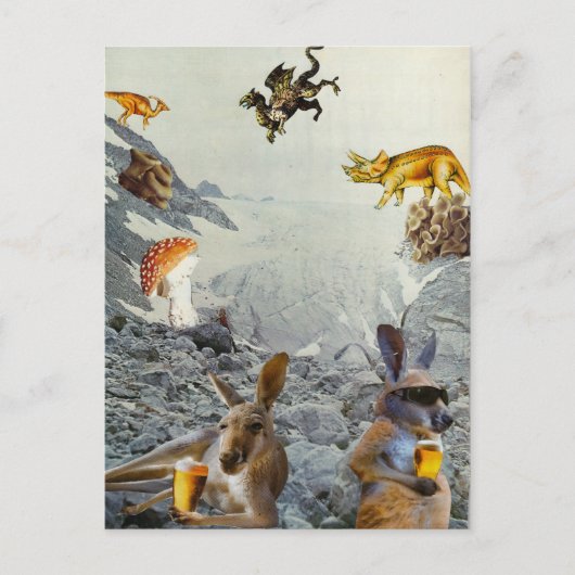 Kangaroo Holiday Briefkaarten (Voorkant)