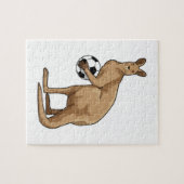 Kangaroo in de sport legpuzzel (Horizontaal)
