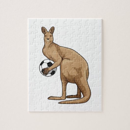 Kangaroo in de sport legpuzzel (Verticaal)