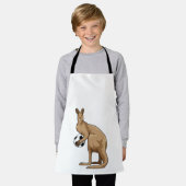 Kangaroo in de sport schort (Gedragen)