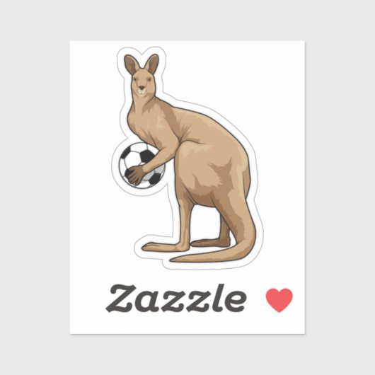 Kangaroo in de sport sticker (Vel)