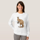 Kangaroo in de sport t-shirt (Voorkant volledig)