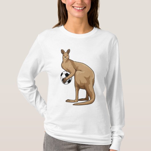 Kangaroo in de sport t-shirt (Voorkant)
