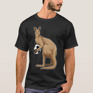 Kangaroo in de sport t-shirt