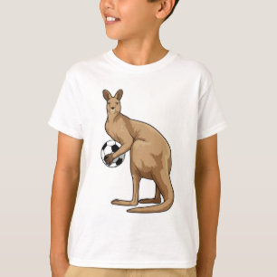 Kangaroo in de sport t-shirt