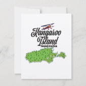 Kangaroo Island Australia-kaart (Achterkant)