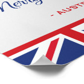 Kangaroo kerstdecor, Merry Animal Australia Poster (Hoek)