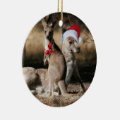 Kangaroo Kerstmis in het Lucky Land Keramisch Ornament (Rechts)