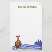 Kangaroo kerstSterrennacht Briefpapier (Voorkant / Achterkant)