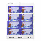 Kangaroo kerstSterrennacht Etiket (Full Sheet)