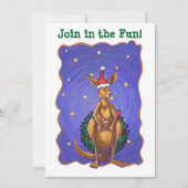 Kangaroo kerstSterrennacht Kaart (Voorkant)