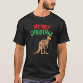 Kangaroo Lights Australia Merry Kerstpj Match T-shirt (Voorkant)