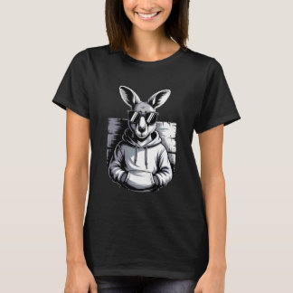 Kangaroo Lover Wildlife Motif Wallaby Animal Graph T-shirt