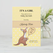 Kangaroo Mam Baby shower Uitnodiging (Staand voorkant)