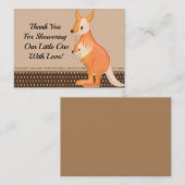 Kangaroo Maman Et Son Bébé Carte de remerciements (Devant / Derrière)