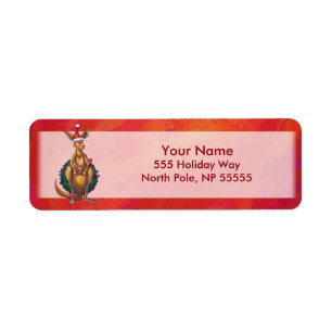 Kangaroo-mas op rood etiket