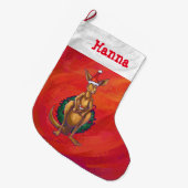 Kangaroo-mas op rood grote kerstsok (Voorkant (Hangend))