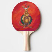Kangaroo-mas op rood tafeltennisbatje (Voorkant)