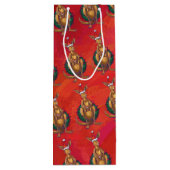 Kangaroo-mas op rood wijn cadeautas (Achterkant)