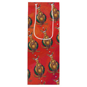 Kangaroo-mas op rood wijn cadeautas
