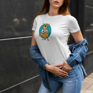 Kangaroo met Baby gitaar T-shirt