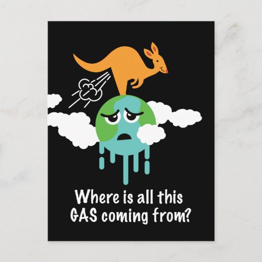 Kangaroo Methane Fart Briefkaart (Voorkant)