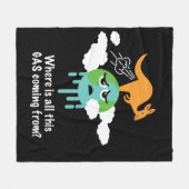 Kangaroo Methane Fart Fleece Deken (Voorkant (Horizontaal))