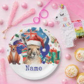 Kangaroo on Australia Flag  Papieren Bordje (Feest)