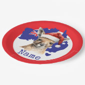 Kangaroo on Australia Flag Papieren Bordje (Gekanteld)