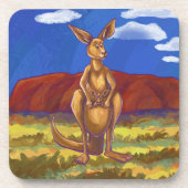 Kangaroo Party Center Bier Onderzetter (Voorkant)