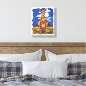 Kangaroo Party Center Canvas Afdruk (Insitu (Slaapkamer))