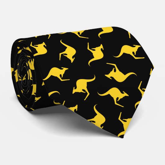 Kangaroo Pattern Stropdas (Opgerold)