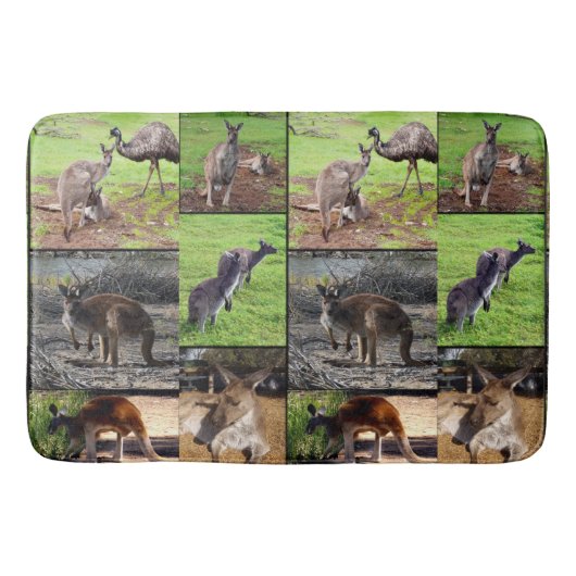 Kangaroo Photo Collage Badmat (Voorkant)