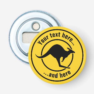 Kangaroo-pictogram Button Flesopener