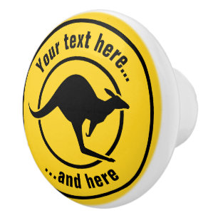 Kangaroo-pictogram Keramische Knop