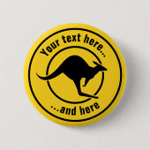 Kangaroo-pictogram Ronde Button 5,7 Cm (Voorkant)