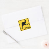 Kangaroo-pictogram Vierkante Sticker (Envelop)