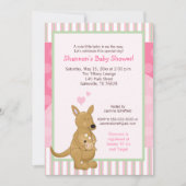Kangaroo Pink Mommy Invitation (Devant)
