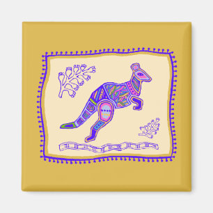 Kangaroo Quilt Magneet